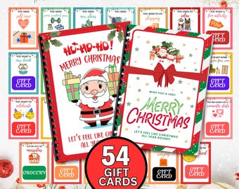 Christmas Gift Card Book Printable, Gift Card Holder Book, DIY Christmas Money Gift For Kids Teens Adults, Christmas Gift Book Album Booklet