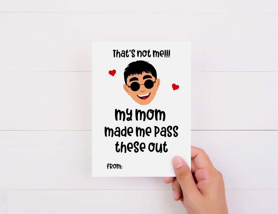 Kids Funny Valentine Cards for School, Printable Valentines Day Cards ...
