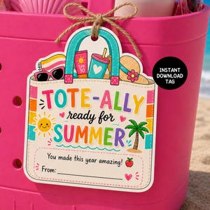 Coolest Teacher Tag, Thank You Tag, Printable Summer Teacher Appreciation Tag, End Of School Year Teacher Sunglasses Ice-cooler Gift Tag