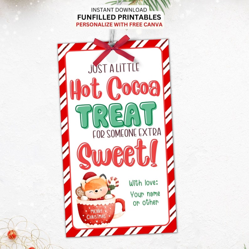 hot cocoa gift tag