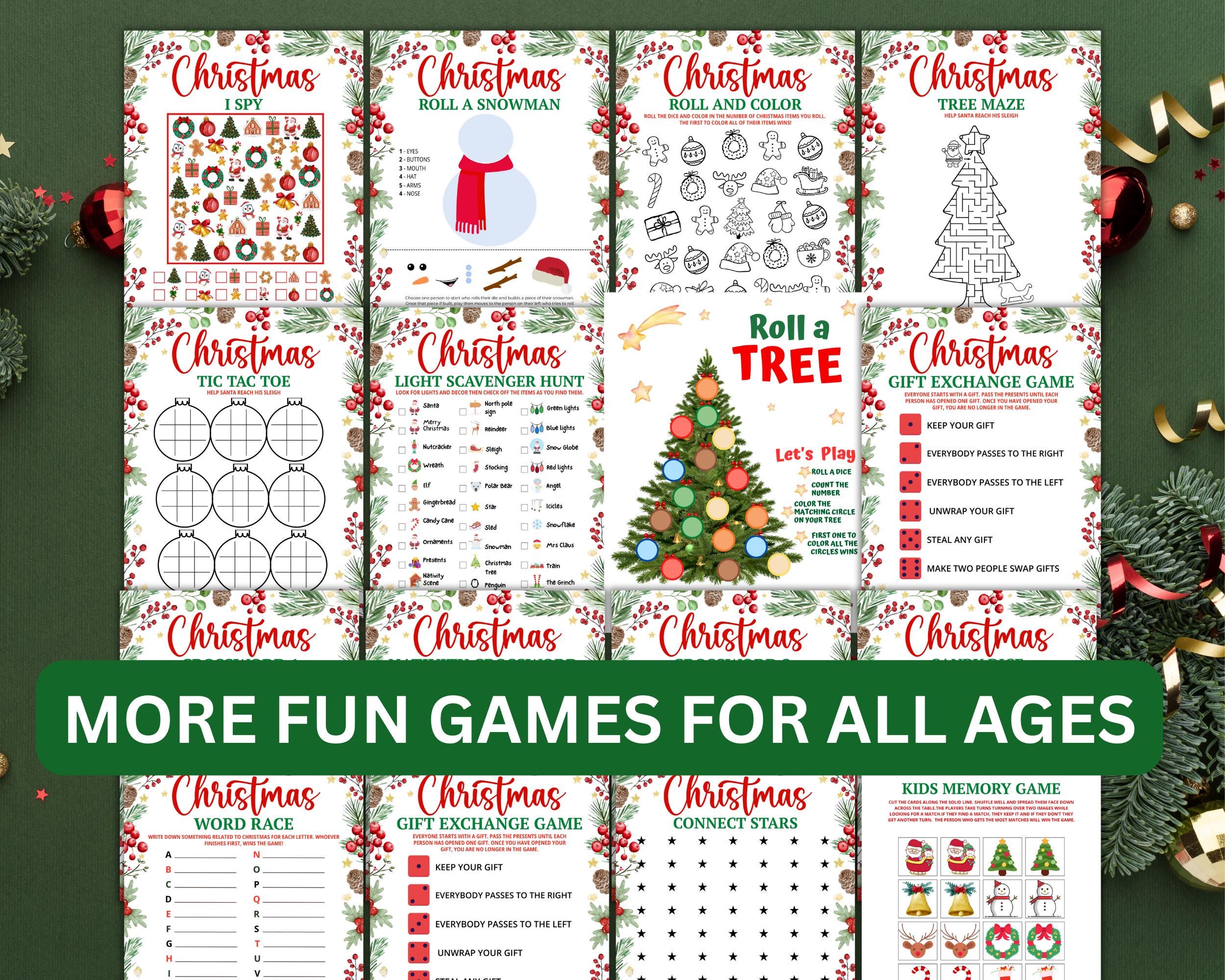Family Christmas Games Bundle Printable Christmas Party Games Adults ...