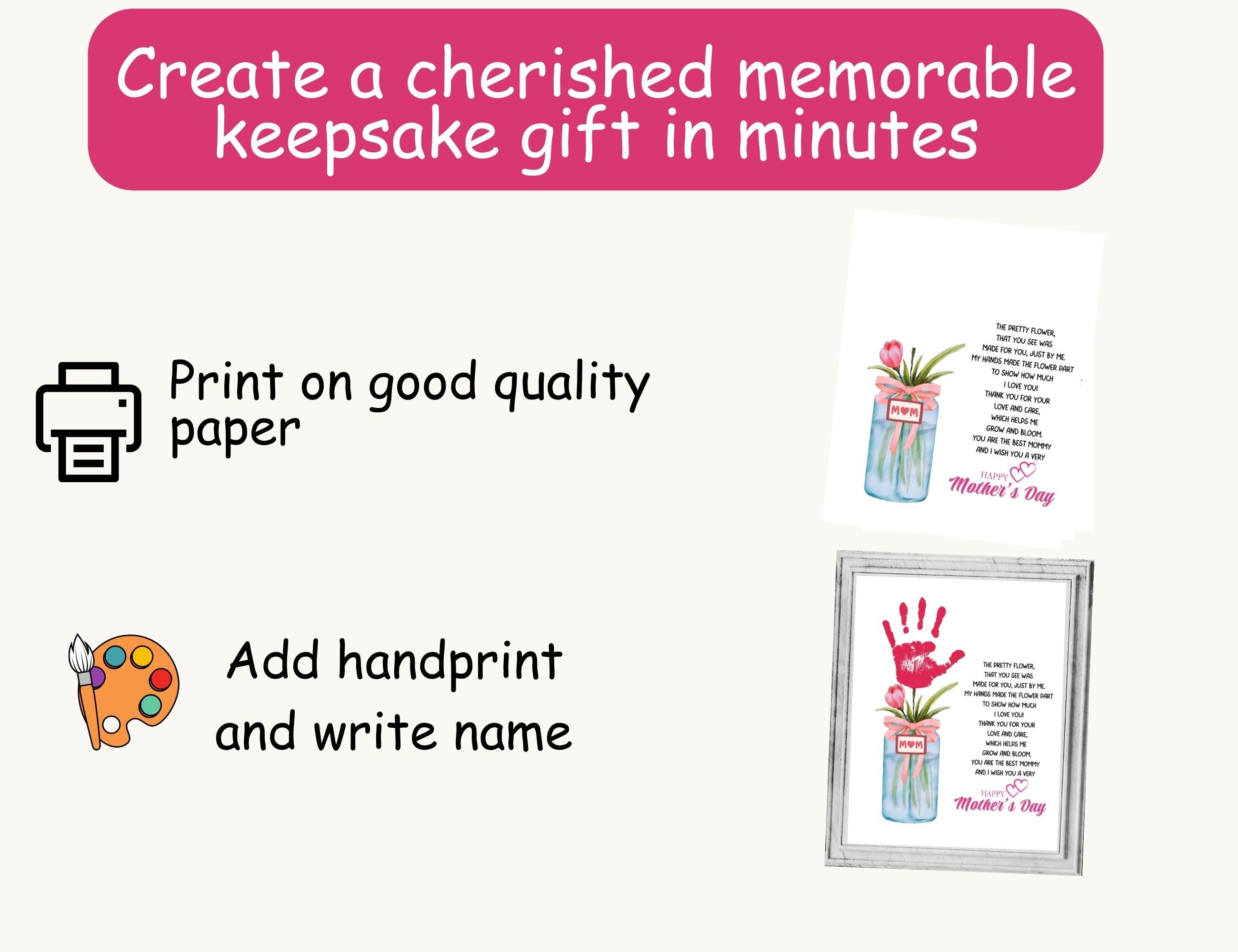 Flower Handprint Craft Art, Mother's Day Poem Handprint Craft ...
