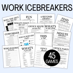 Icebreaker Games Office Party Games, Team Building Games, Fun Workplace Games, Work Retreat Staff Party Games, IceBreaker Coworker Bingo
