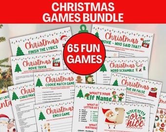 Pacote de Jogos de Natal, Jogos para Festa de Natal, Jogos de Natal em Família para Adultos e Crianças, Atividades para Festas no Escritório, Jogo de Perguntas e Respostas com Emojis para o Natal