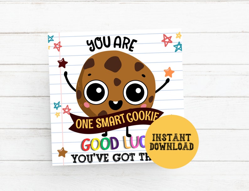 One Smart Cookie Testing Day Tag printable