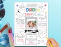All About My Dad Printable Fathers Day Questionnaire Dad Gift from Kids, DIY Fathers Day Coloring Card Activity, Fill In The Blank Worksheet