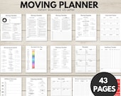 Moving Checklist printable, Moving Planner, Relocation planner, Moving Binder, Moving Labels, Garage Sale Planner, moving states checklist