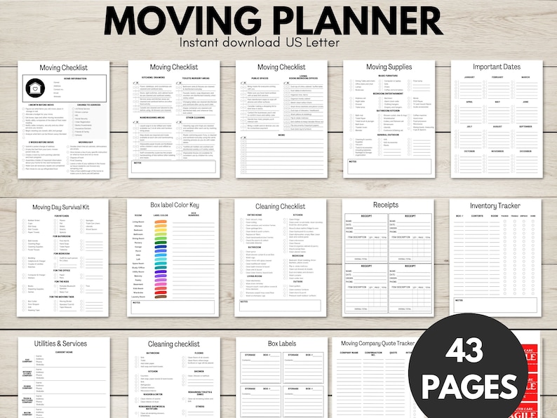 Moving Checklist  Planner