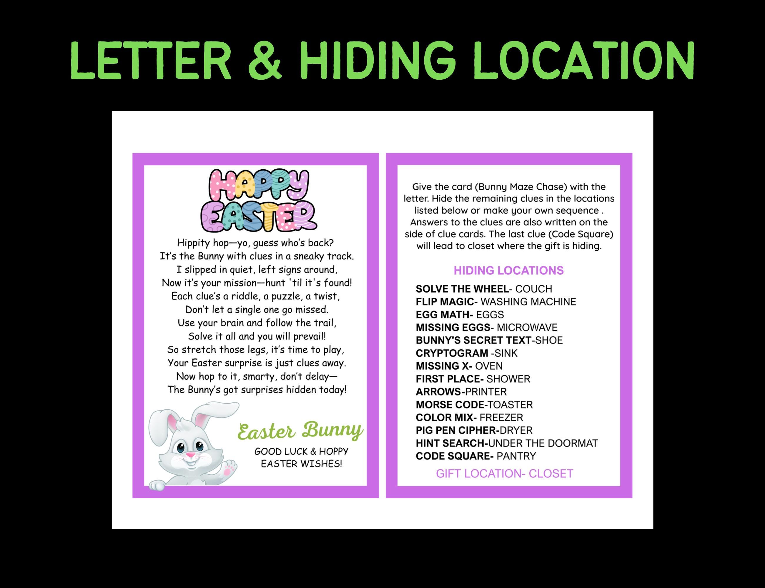 Teen Easter Scavenger Hunt, Indoor Easter Hunt for Older Kids & Tween ...