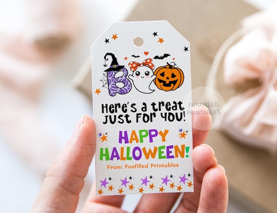 Halloween Tags, Candy Bag Tags, Boo Gift Tags, Boo Treat Tags, Kids Trick or Treat Tags, Cute Halloween Gift Tags For Class Treat Bags
