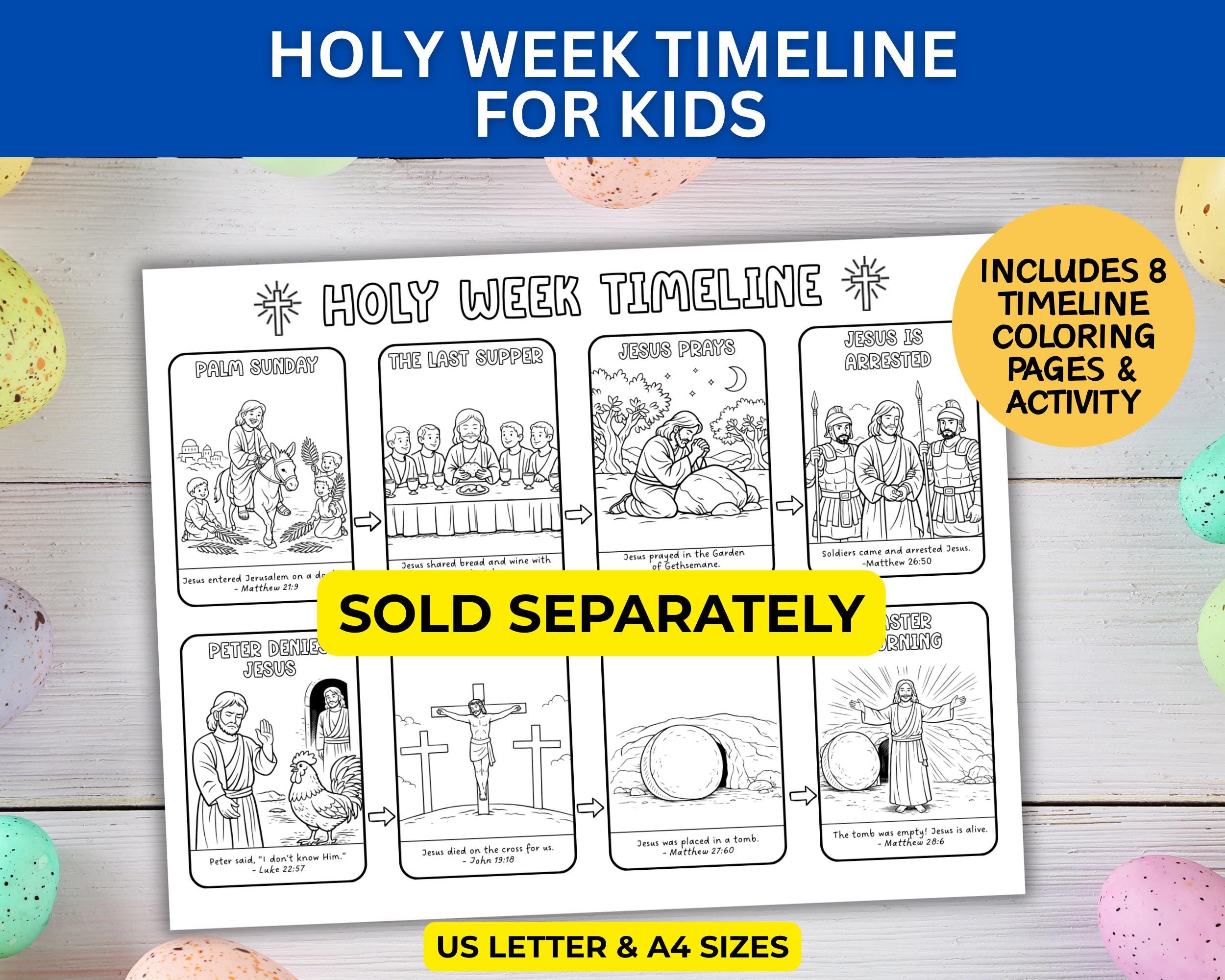 Easter Story Cards for Kids, Easter Scripture Cards, Holy Week ...