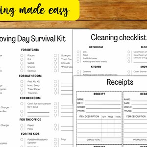 Moving Checklist, Moving Planner