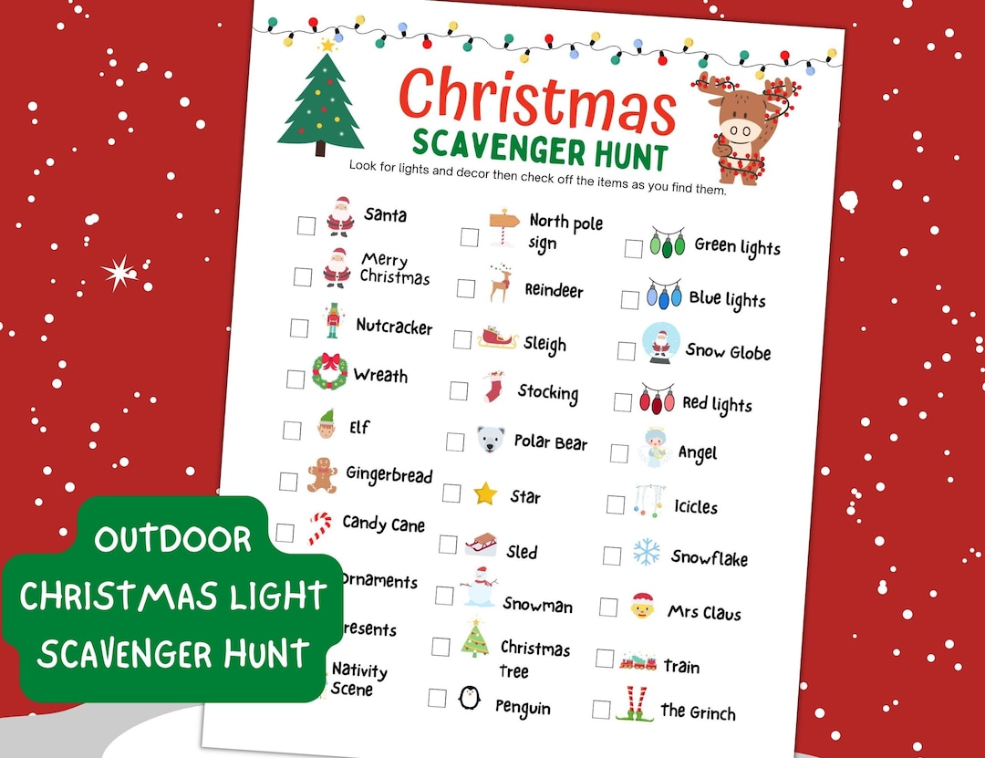 Christmas Decoration Scavenger Hunt 