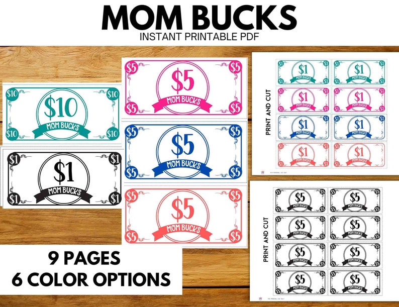 Mom Bucks Printable Behavior Bucks - Il 794xN.4371071536 P824 