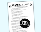Team Building Games, Pass The Prize Fun Office Party Game Printable, Coworker Employee Game, Happy Hour, Staff Meeting Work Icebreaker Game