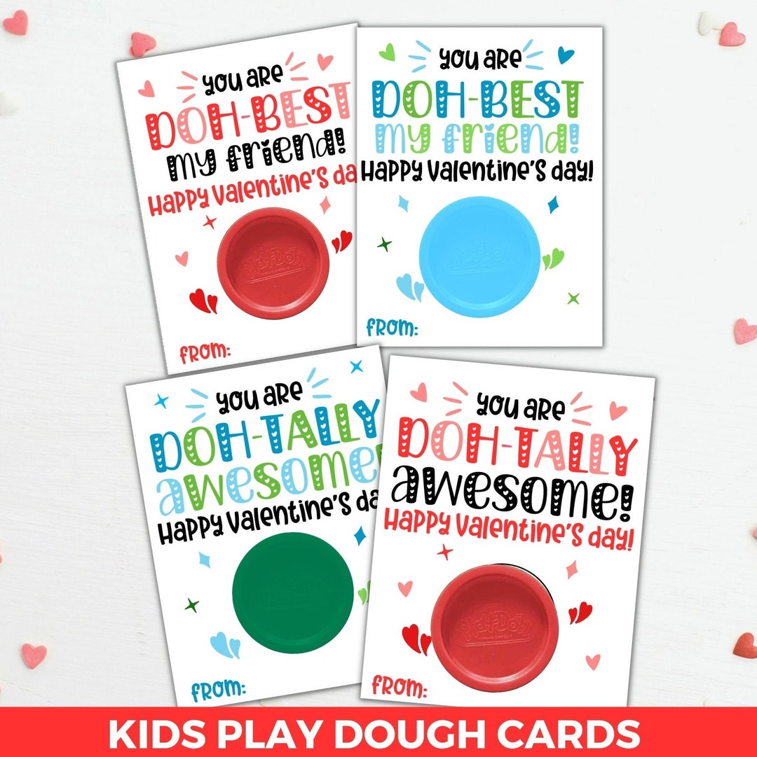 Playdoh Valentines Cards Kids Valentines Play Dough Classroom Playdoh Valentines Cards Kids Valentines Play Dough Classroom