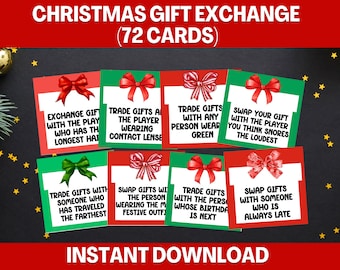 Christmas Gift Exchange Game, White Elephant Games For Adults, Work Office Christmas Party Game, Family Christmas Games, Holiday Gift Swap
