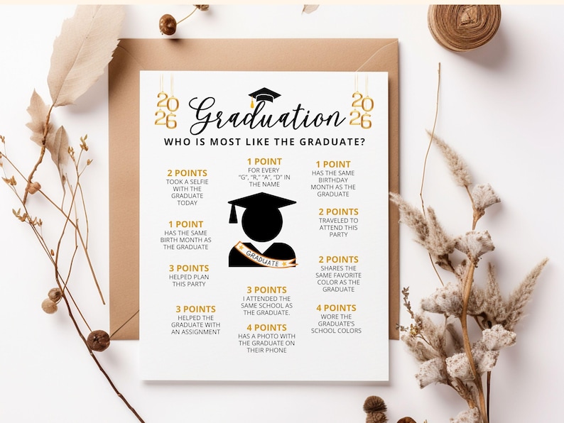 Graduation Games 2026, Graduation Party Games, Class of 2026 Graduation Games Bundle, Fun Grad Party Games Printable Graduation Activity image 3