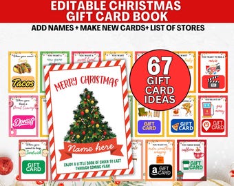 Christmas Gift Card Book Printable, Teen Gift Card Book, Mom Christmas Gift Card Book For Kids, Holiday Gift Card Book, College Gift Idea