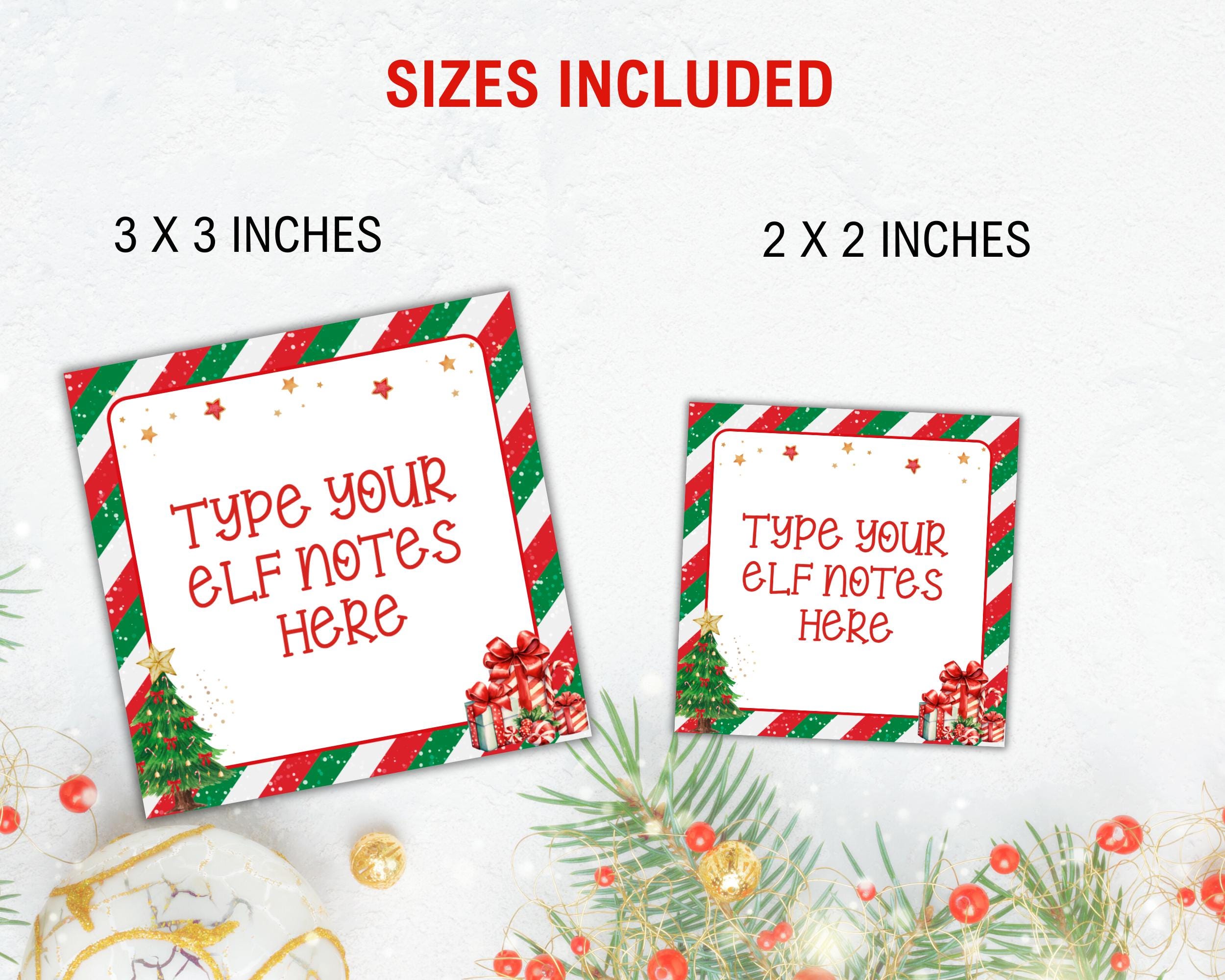 Editable Elf Note Cards Template, Elf Christmas Activities, Christmas ...