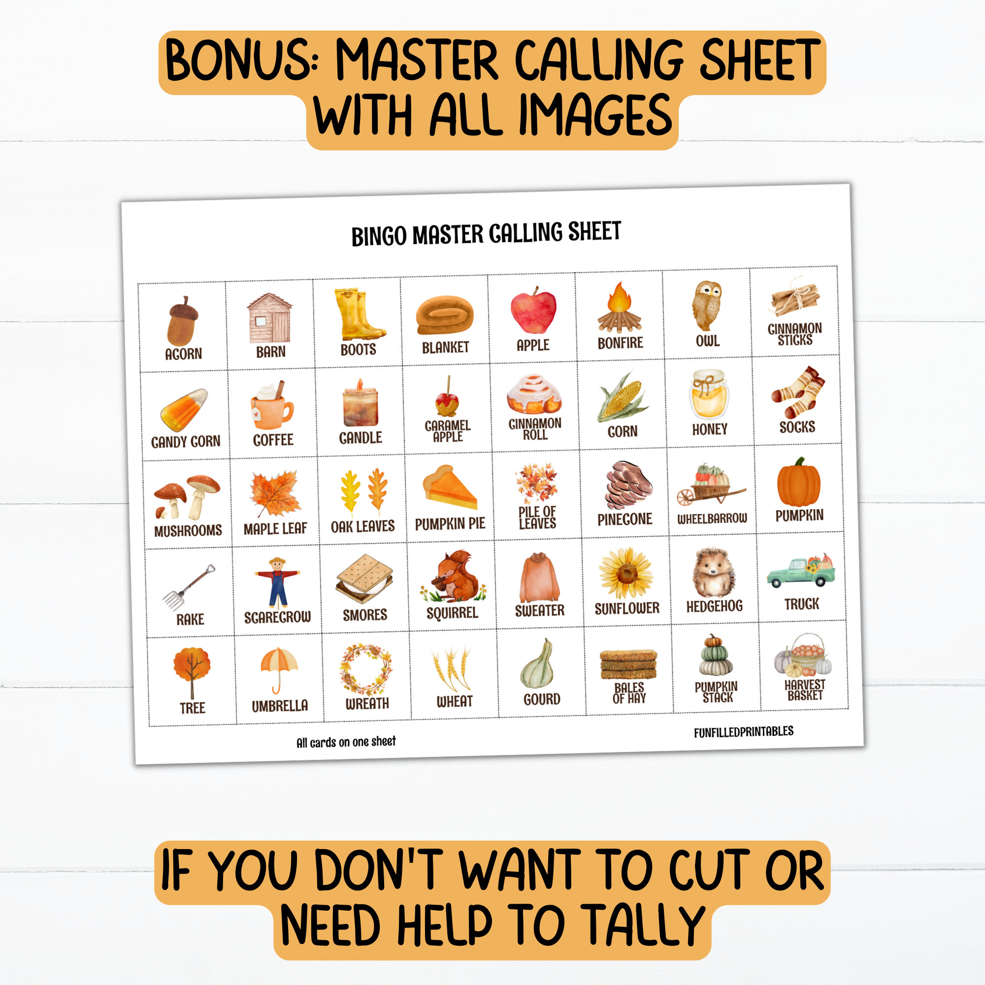 50 Fall Bingo Cards, Autumn Bingo Game, Fall Games Adults