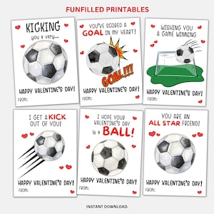 Cartões de futebol para crianças, cartões de namorados para meninos, troca de namorados para crianças em sala de aula, presente de dia dos namorados para a classe esportiva, namorados para colegas de classe