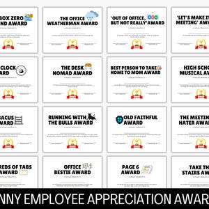Funny Employee Appreciation Award Certificate, Office Recognition ...