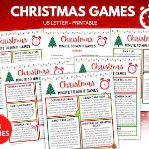 Minute to Win It Christmas Games, Printable Christmas Party Games ...