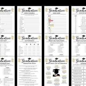 Graduation Games 2026, Graduation Party Games, Class of 2026 Graduation Games Bundle, Fun Grad Party Games Printable Graduation Activity image 4