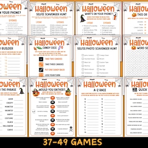Halloween Games For Kids Adults, Halloween Party Games Bundle, Fun Halloween Printable Games, Teen Halloween Activities, Emoji Trivia Quiz image 6