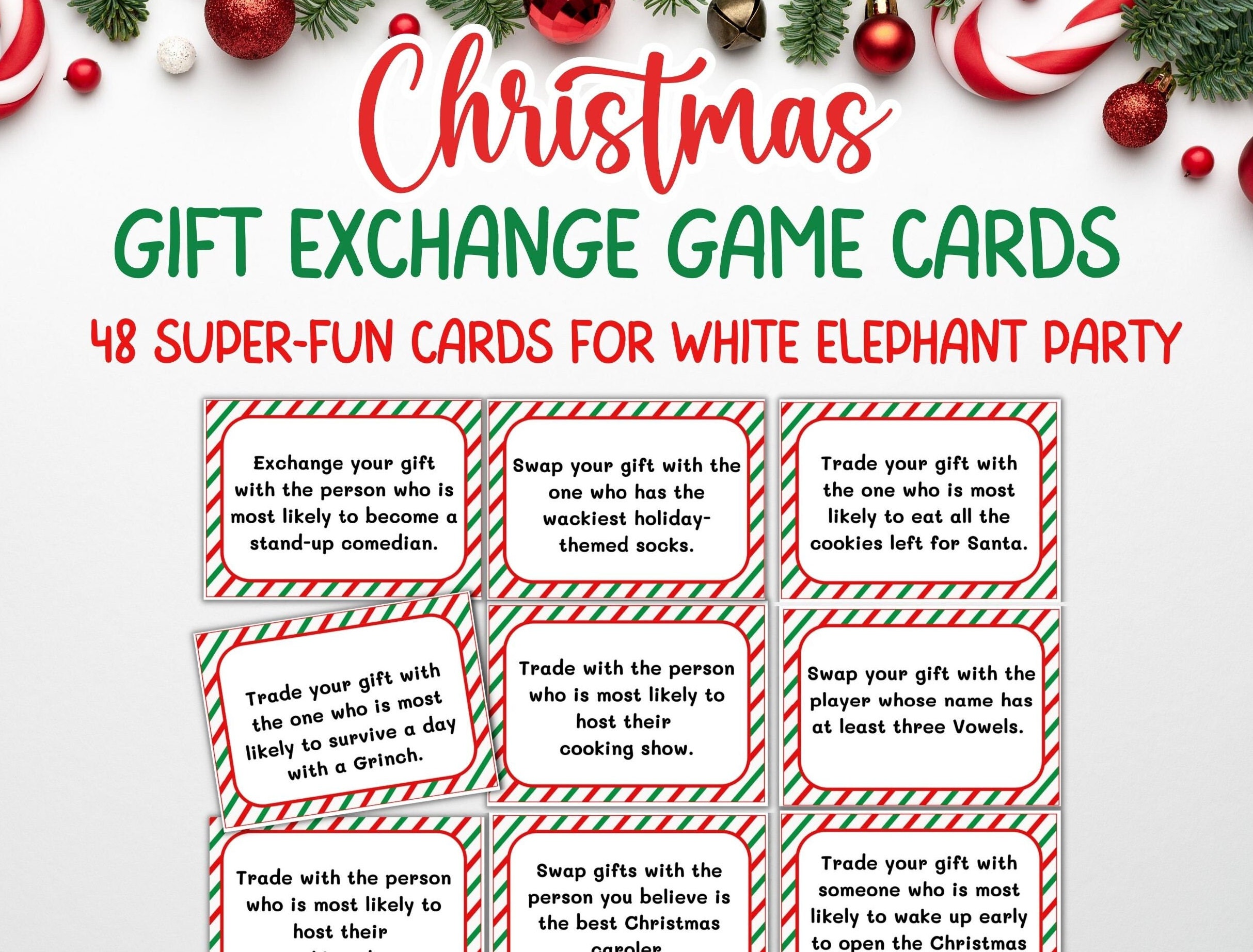  Squirrel Products White Elephant Party Kit Swappy The Chrsitmas  Party Game The Most Fun You Can Have Exchanging Useless Gifts for The  Holidays : Toys & Games