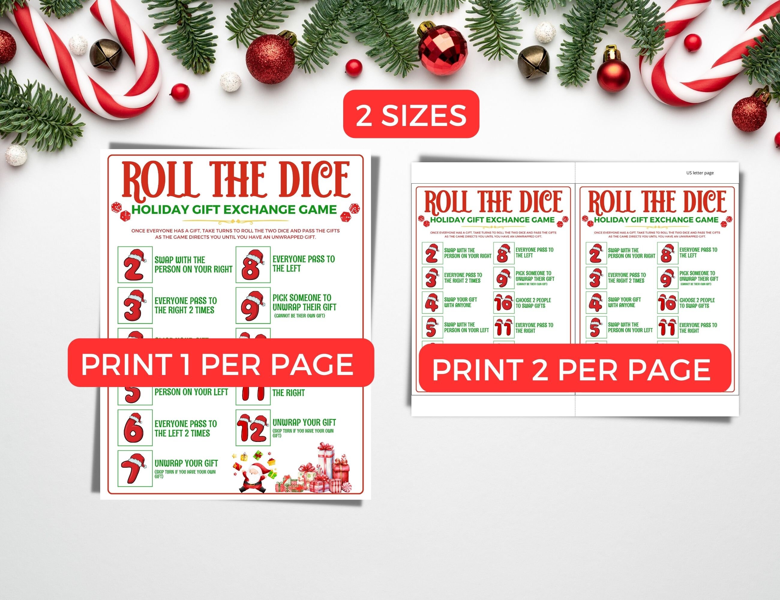 Christmas Roll the Dice Gift Exchange - Hilarious Yankee Swap Game! – Print  GoGo