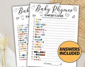 Nursery Rhyme Baby Emoji Game, Baby Shower Nursery Rhyme Game, Baby Shower Emoji Pictionary Game, Fun Baby Shower Game Printable Emoji Game