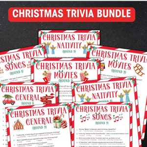 Printable Christmas Trivia Game Christmas Party Game Christmas Family ...