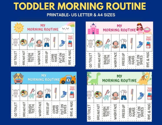 Toddler Routine Daily Routine Chart Morning Routine Visual - Etsy Australia