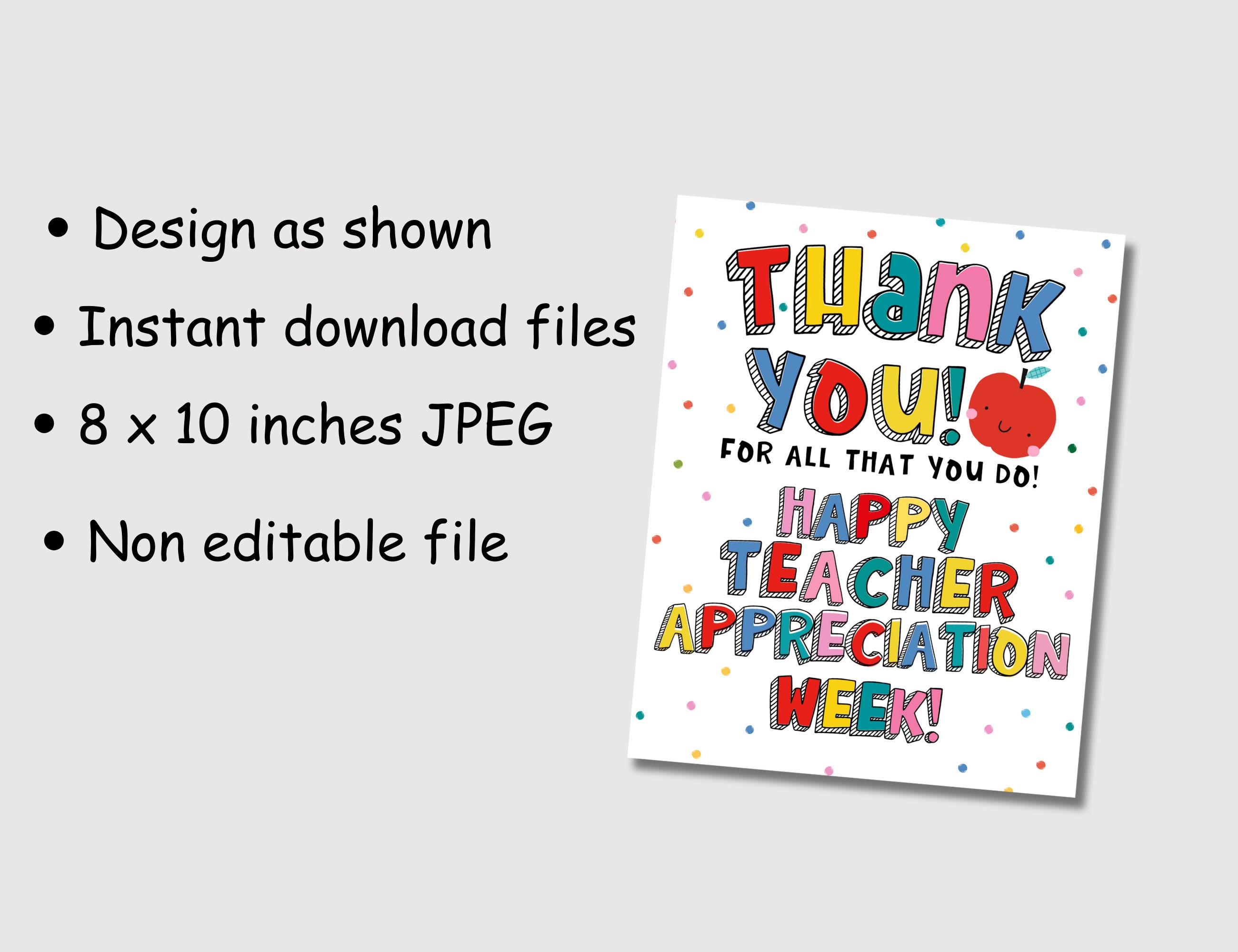 Appreciation Sign, Staff Teacher Appreciation Week, Thank You Treat ...