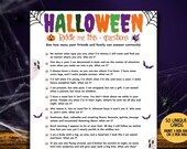 Halloween Riddle, Halloween Trivia Game, Fun Halloween Game For Kids Party Game, Printable Family Night Game, Halloween Riddle Me This