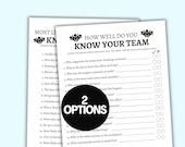 Team Building Games, How Well Do You Know Your Team Party Game, Fun Office Icebreaker Game, Coworker, Employee/ Staff Meeting Work Games