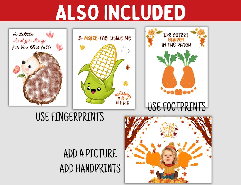 Fall Handprint Crafts, 25 Autumn Handprint Keepsake, Printable Fall ...