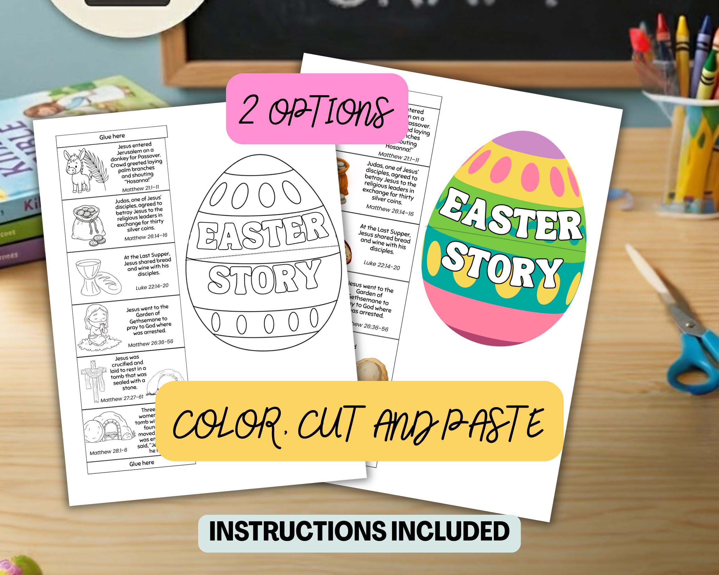 Easter Story Craft, Holy Week Timeline Craft, Printable Easter Craft ...