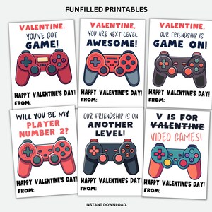 Cartes de jeu vidéo pour la Saint-Valentin, Cartes de Saint-Valentin pour gamer, Cartes de Saint-Valentin Gamer Boy pour l'école et la classe, Cartes de Saint-Valentin pour adolescents pour gamer
