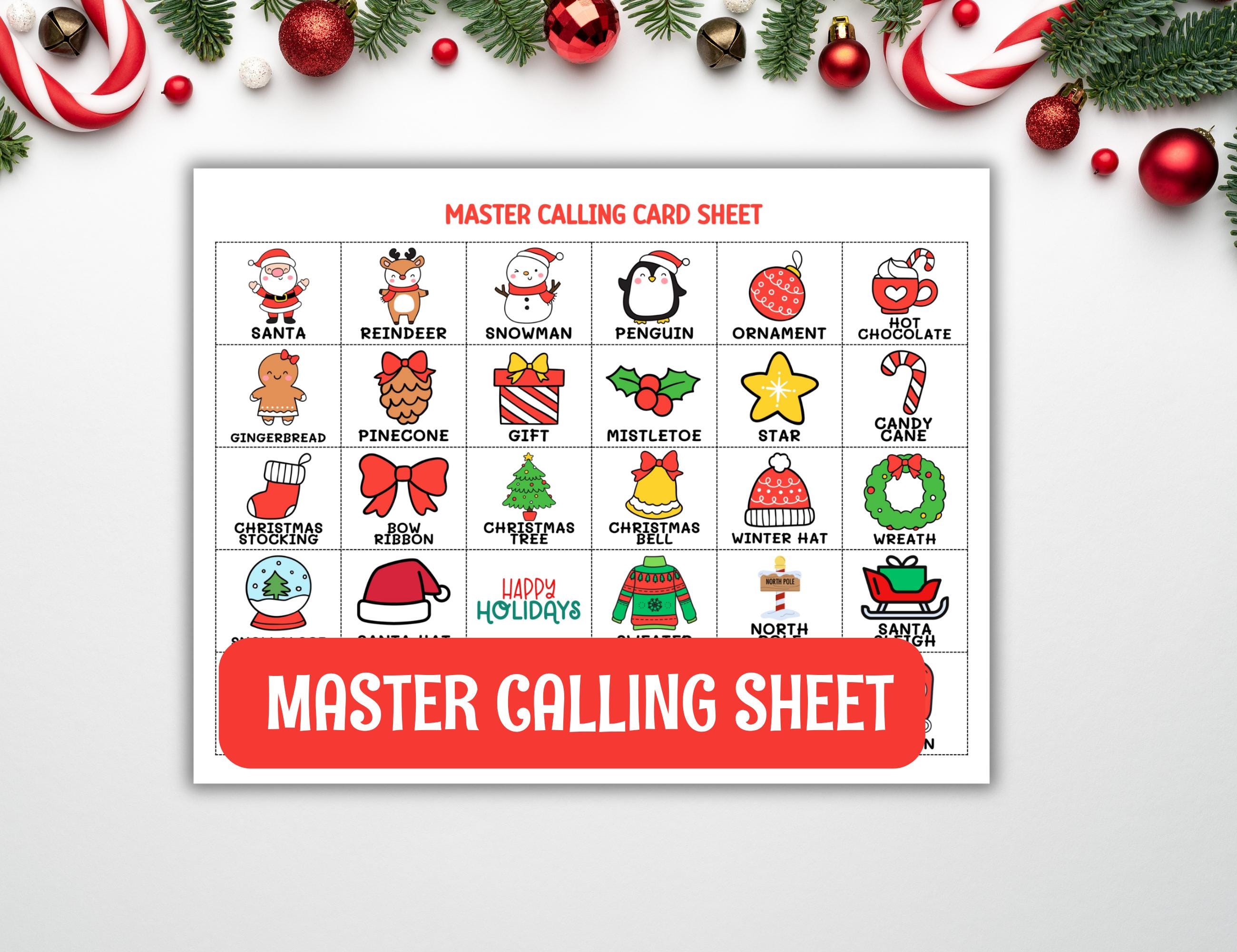 100 Christmas Bingo Cards, Printable Christmas Bingo Game for Kids ...