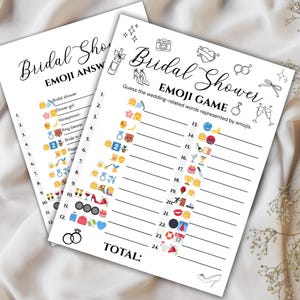 Bridal Shower Emoji Game, Fun Bridal EMOJI Pictionary Guessing Game, Printable Bridal Shower Game, Bridal Emoji, Bridal Phrases Emoji Game