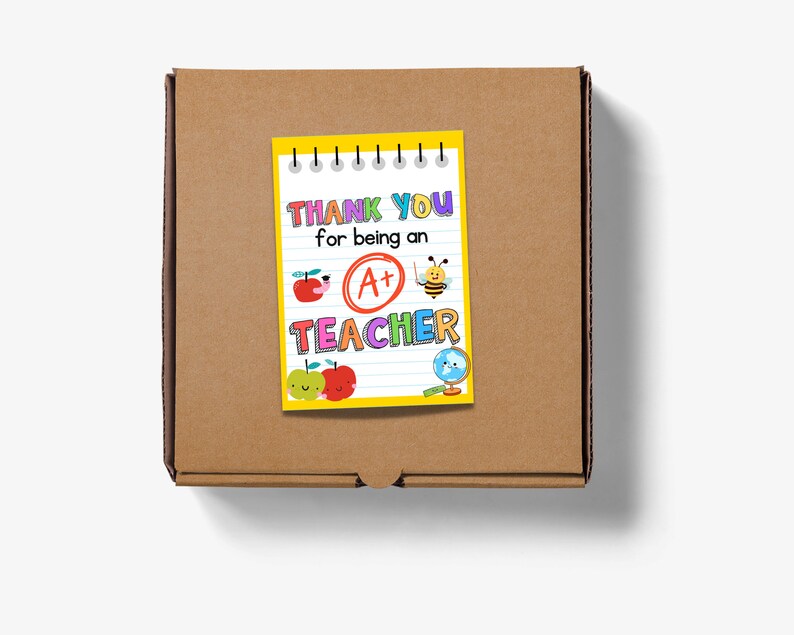 Best Teacher Thank You Tag, Appreciation Week Teacher Tag, A+ Teacher ...