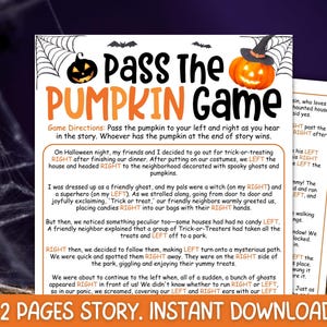 Halloween Pass The Pumpkin Game Story, Left Right Halloween Games For Kids Party Game Halloween Pass The Parcel Prize, Halloween Activity