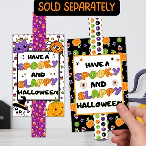 Halloween Slap Bracelet Tag, Slappy Halloween Tags, Halloween Class ...