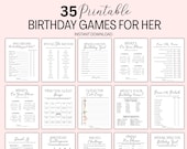 Birthday Games for Her, Adult Birthday Party Games, Printable Women Girls Birthday Party Games 30 40 50, Who Knows The Birthday Girl Best,