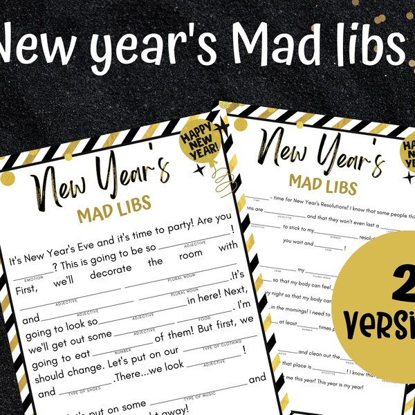 New Years Eve Games - Etsy