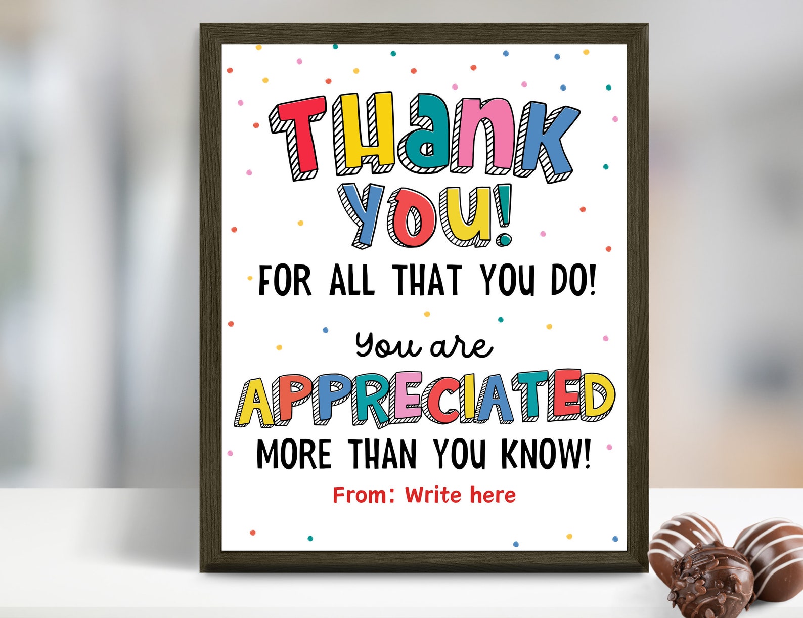 Teacher Staff Appreciation Sign, Teacher Appreciation Week, Thank You ...