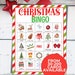 200 Christmas Bingo Cards, Easy Fun Christmas Game Large Group ...